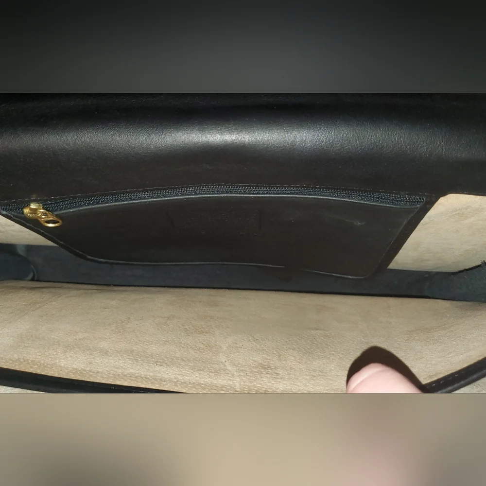 Vintage COACH Diplomat Attache Black Leather Briefcase/Messenger Bag